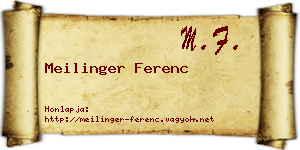 Meilinger Ferenc névjegykártya